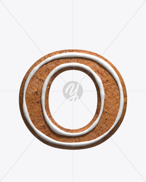 Letter O from Cookie Classics Font on Yellow Images Creative Fonts - S22325