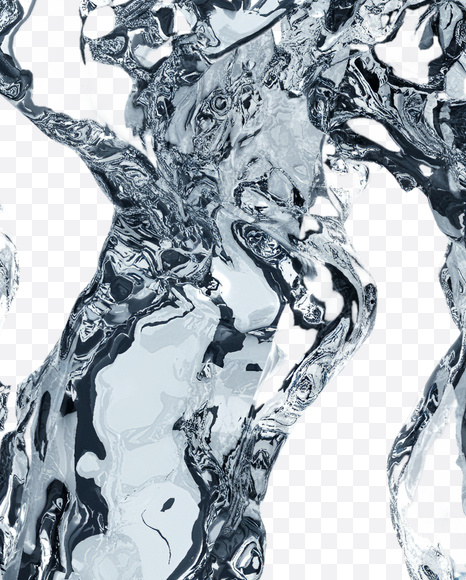 Letter M from Clear Water Font on Yellow Images Creative Fonts - S22413