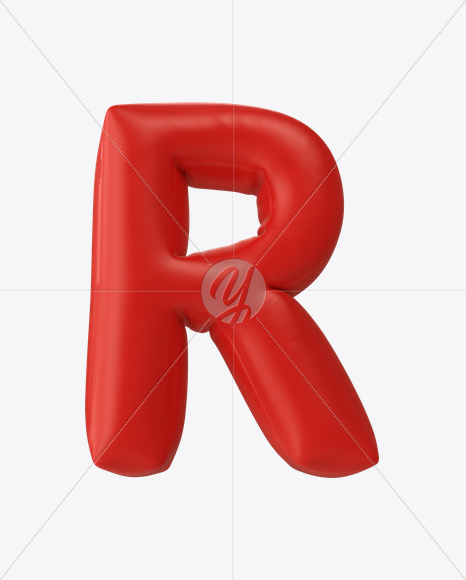 Letter R from Air Balloon Font on Yellow Images Creative Fonts - S22541