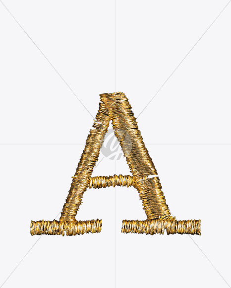 Letter A from Armoni Font on Yellow Images Creative Fonts - S22569