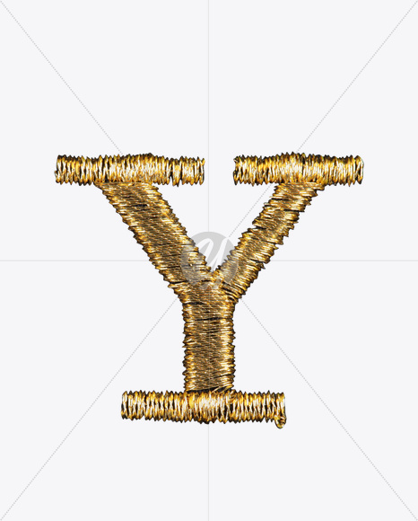 Letter Y from Armoni Font on Yellow Images Creative Fonts - S22593