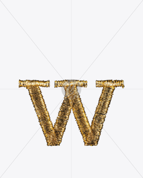 Letter W from Armoni Font on Yellow Images Creative Fonts - S22591