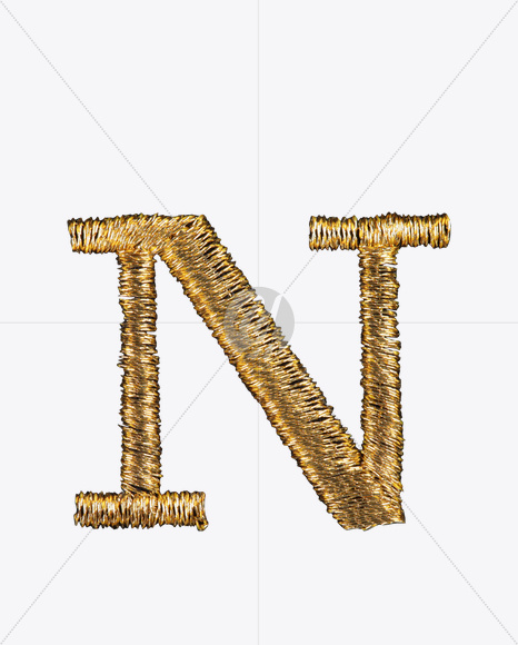 Letter N from Armoni Font on Yellow Images Creative Fonts - S22582