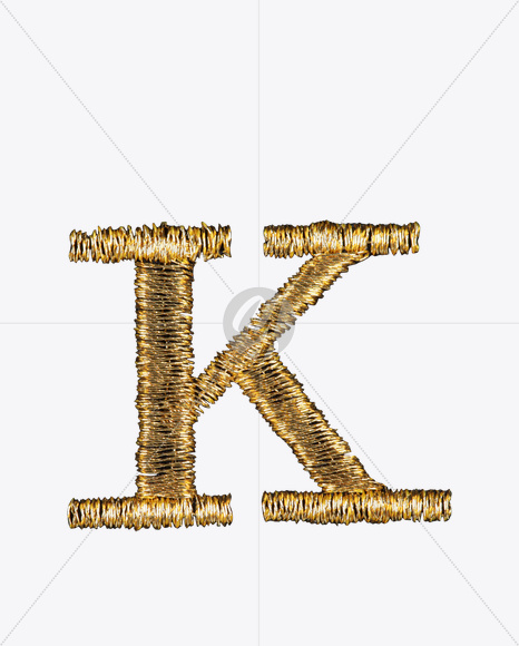 Letter K from Armoni Font on Yellow Images Creative Fonts - S22579