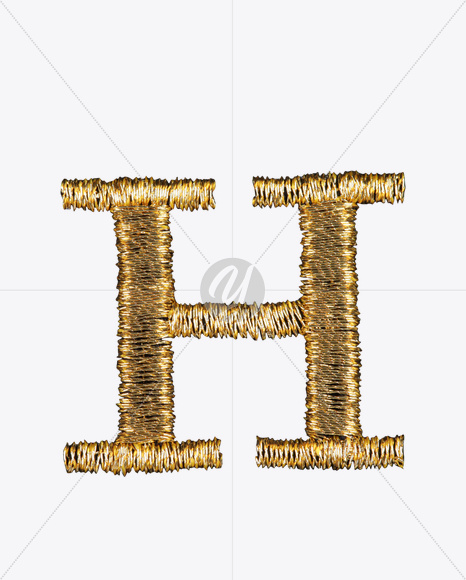 Letter H from Armoni Font on Yellow Images Creative Fonts - S22576