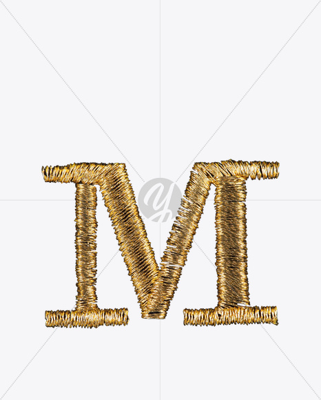 Letter M from Armoni Font on Yellow Images Creative Fonts - S22581