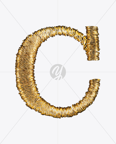 Letter C from Armoni Font on Yellow Images Creative Fonts - S22571