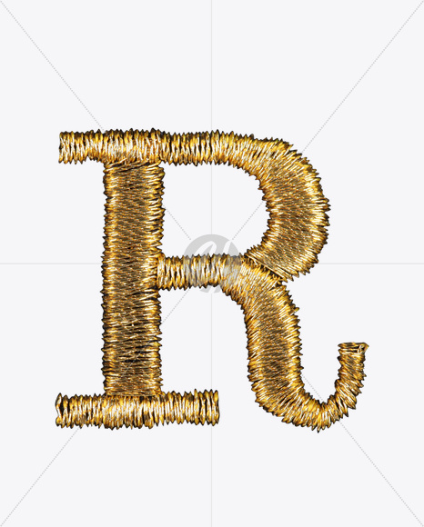 Letter R from Armoni Font on Yellow Images Creative Fonts - S22586