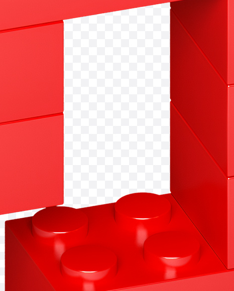 3 from Lego Red Font on Yellow Images Creative Fonts - S22713