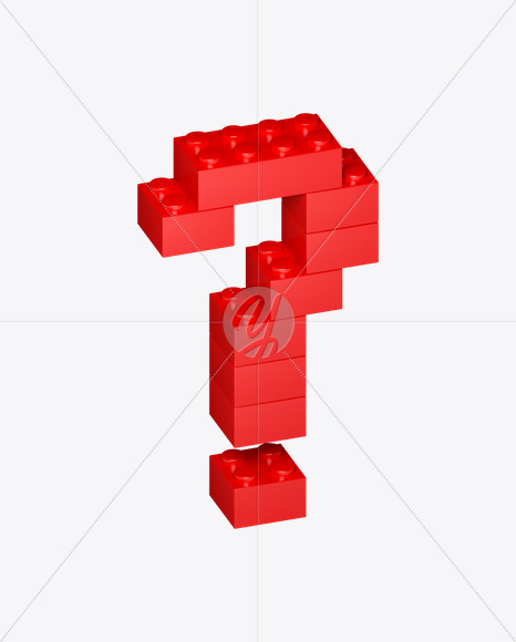 ? from Lego Red Font on Yellow Images Creative Fonts - S22722