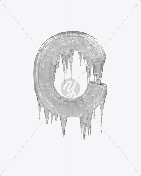 Letter C from Icicle Font on Yellow Images Creative Fonts - S22727