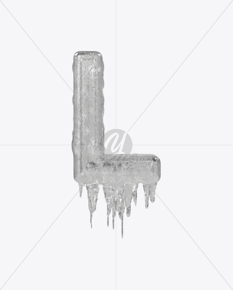 Letter L from Icicle Font on Yellow Images Creative Fonts - S22736