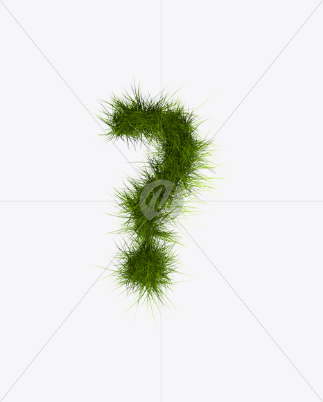 ? from Grass Font on Yellow Images Creative Fonts - S22805