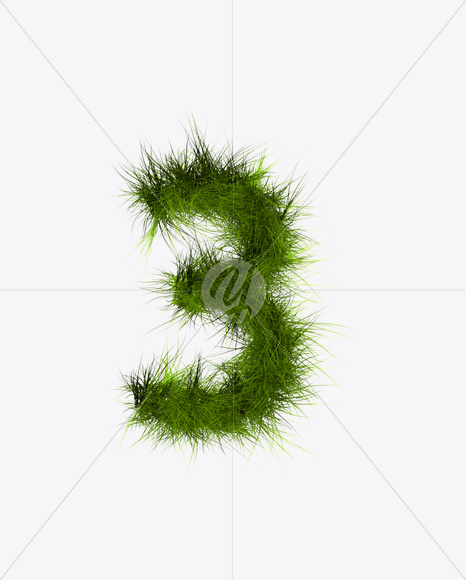 3 from Grass Font on Yellow Images Creative Fonts - S22796