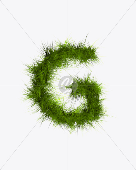 Letter G from Grass Font on Yellow Images Creative Fonts - S22774