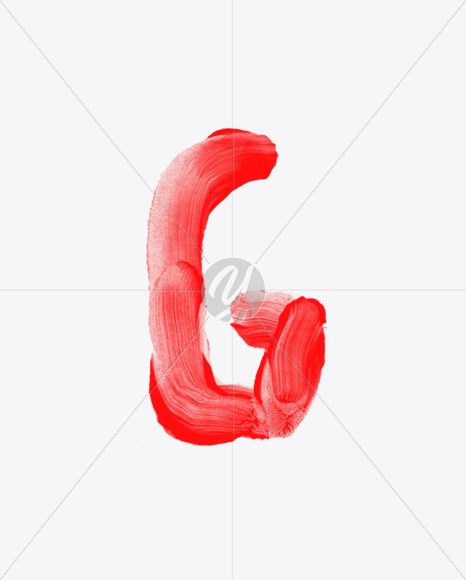 Letter G from Blood Font on Yellow Images Creative Fonts - S22907