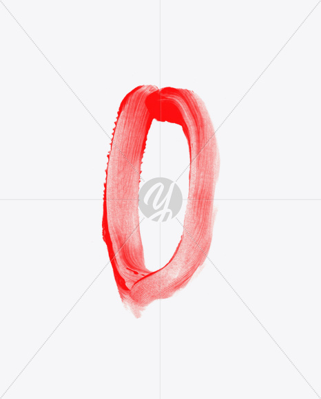 Letter O from Blood Font on Yellow Images Creative Fonts - S22915