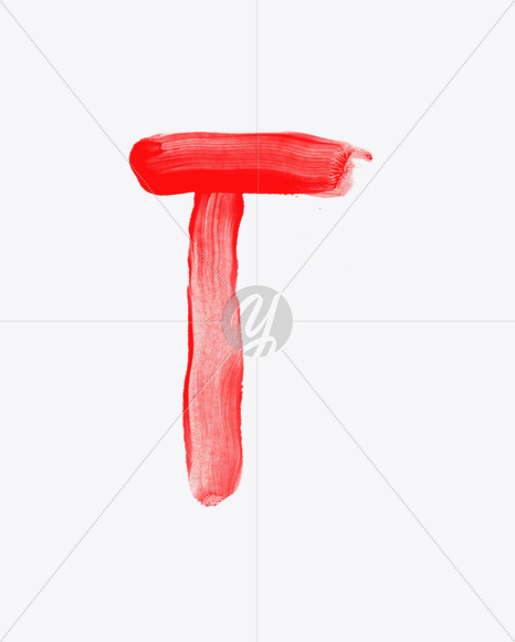 Letter T from Blood Font on Yellow Images Creative Fonts - S22920