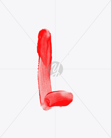 Letter L from Blood Font on Yellow Images Creative Fonts - S22912