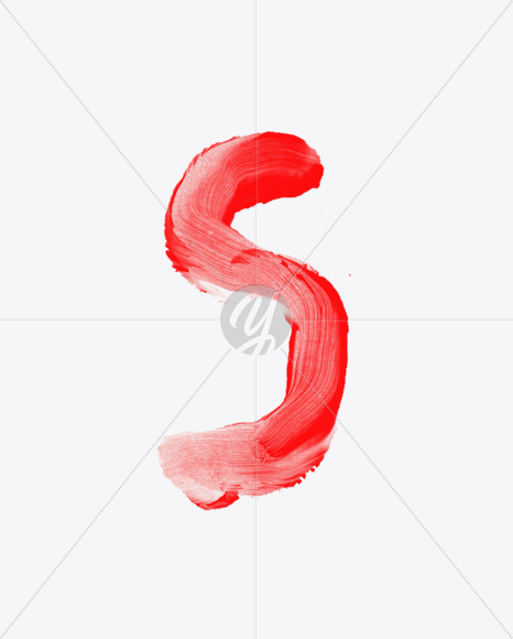 Letter S from Blood Font on Yellow Images Creative Fonts - S22919