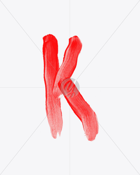 Letter K from Blood Font on Yellow Images Creative Fonts - S22911