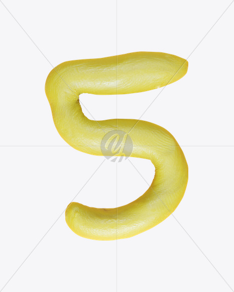 5 from Color Plastilina Font on Yellow Images Creative Fonts - S22971