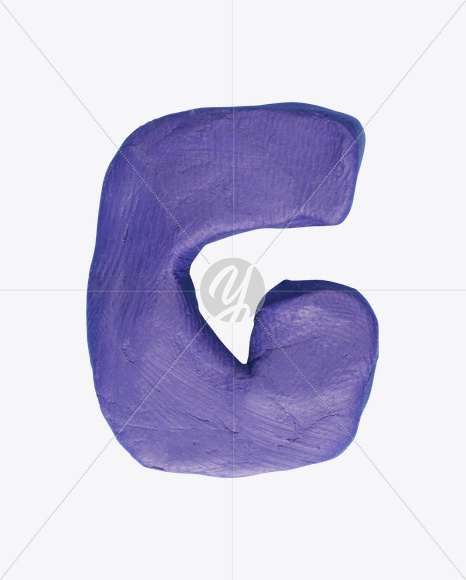 Letter G from Color Plastilina Font on Yellow Images Creative Fonts - S22947