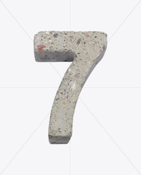 7 from Gray Concrete Font on Yellow Images Creative Fonts - S23013