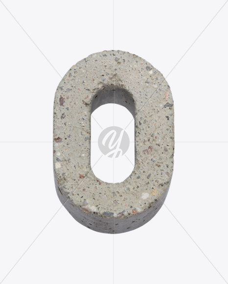 Letter O from Gray Concrete Font on Yellow Images Creative Fonts - S22995