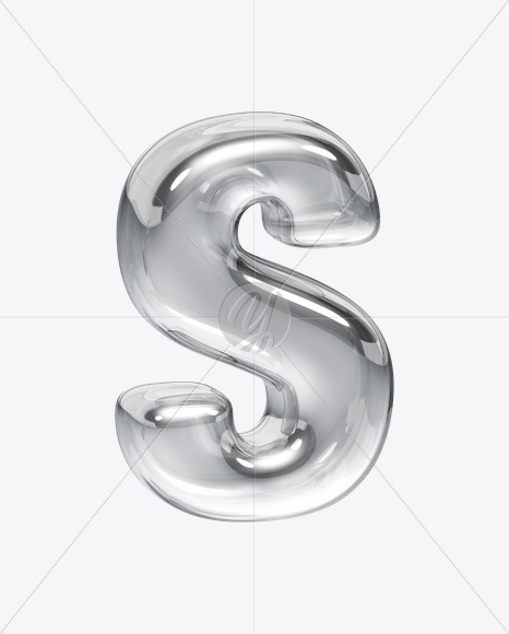 Letter S from Transparency Font on Yellow Images Creative Fonts - S23036