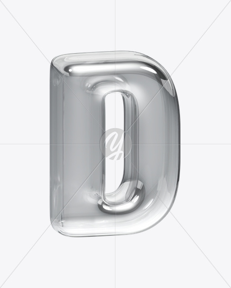 Letter D from Transparency Font on Yellow Images Creative Fonts - S23021