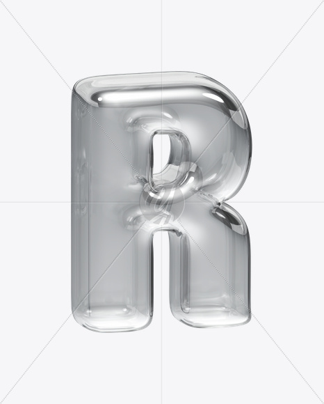 Letter R from Transparency Font on Yellow Images Creative Fonts - S23035