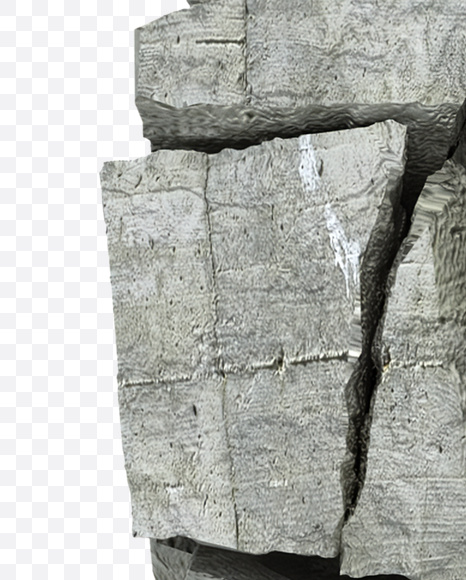 Letter N from Concrete Rock Font on Yellow Images Creative Fonts - S23160