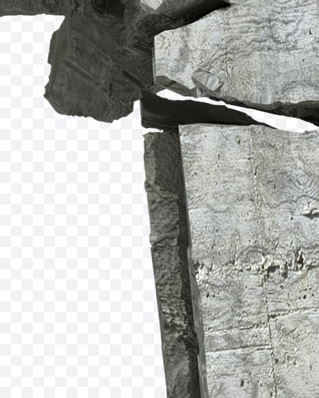 Letter O from Concrete Rock Font on Yellow Images Creative Fonts - S23161