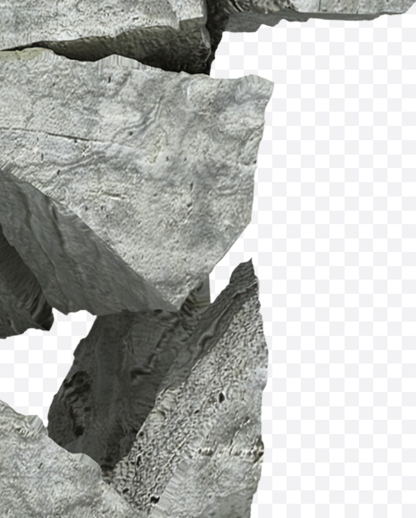 Letter T from Concrete Rock Font on Yellow Images Creative Fonts - S23166