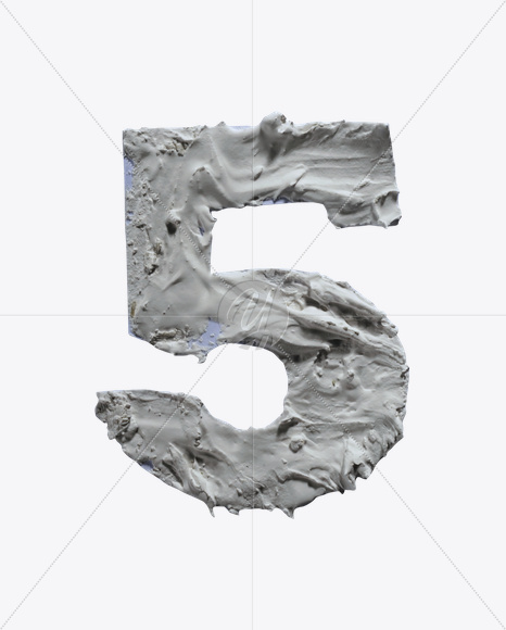 5 from Plaster Font on Yellow Images Creative Fonts - S23262