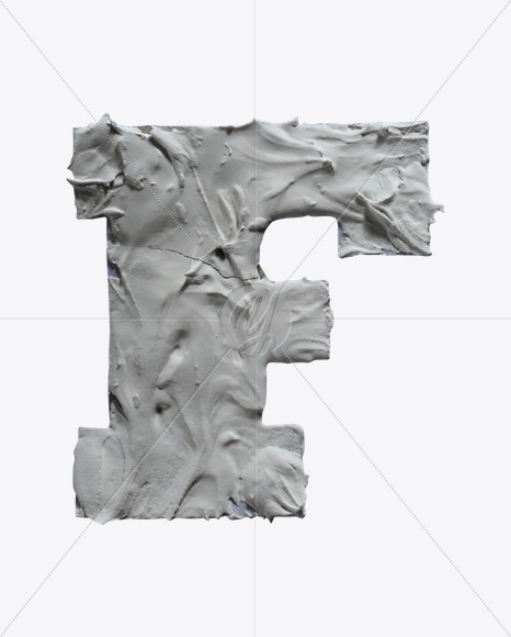 Letter F from Plaster Font on Yellow Images Creative Fonts - S23237