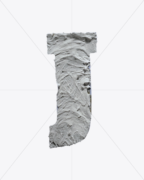 Letter J from Plaster Font on Yellow Images Creative Fonts - S23241