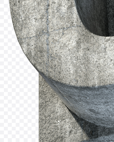 0 from Concrete Block Font on Yellow Images Creative Fonts - S23417