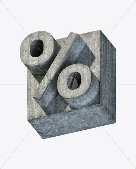 % from Concrete Block Font on Yellow Images Creative Fonts - S23422