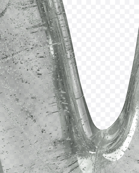 Letter W from Ice Water Melt Font on Yellow Images Creative Fonts - S23449