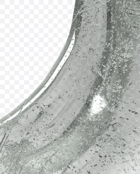 Letter O from Ice Water Melt Font on Yellow Images Creative Fonts - S23441