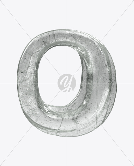 Letter O from Ice Water Melt Font on Yellow Images Creative Fonts - S23441