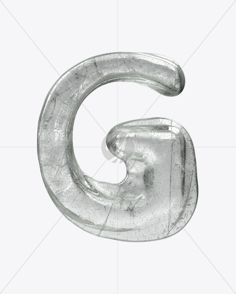 Letter G from Ice Water Melt Font on Yellow Images Creative Fonts - S23433