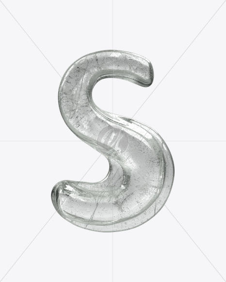 Letter S from Ice Water Melt Font on Yellow Images Creative Fonts - S23445