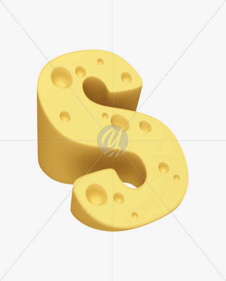 Letter S from Emmentaler Font on Yellow Images Creative Fonts - S23490