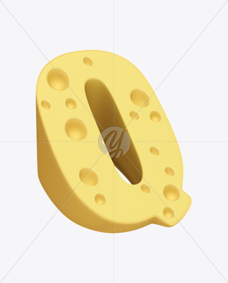 Letter Q from Emmentaler Font on Yellow Images Creative Fonts - S23488