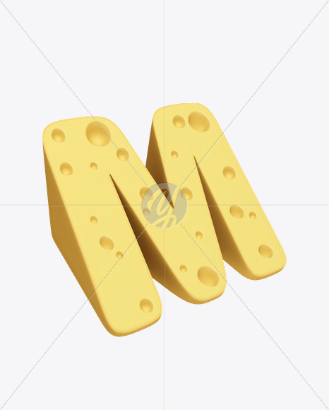 Letter M from Emmentaler Font on Yellow Images Creative Fonts - S23484