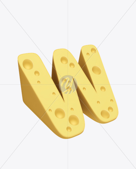 Letter W from Emmentaler Font on Yellow Images Creative Fonts - S23494