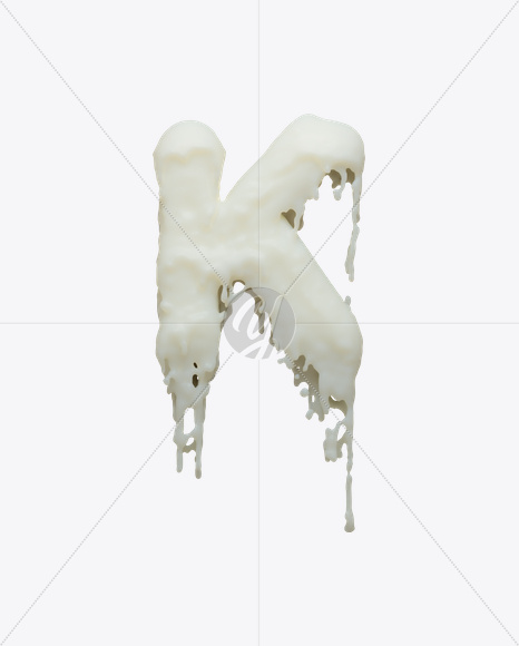 Letter K from Waxflow Font on Yellow Images Creative Fonts - S23524